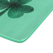 グリーンスパークルスシャムロックセントパトリックの日ターコイズ カッティングボード (角)