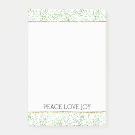 グリーンスパークルドット金ゴールドグリッツ     ポストイット