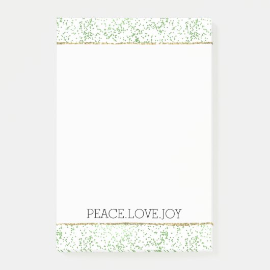 グリーンスパークルドット金ゴールドグリッツ     ポストイット (正面)