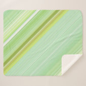 グリーンスプラウトミント&ライムグリーンストライプ シェルパブランケット (正面(横))