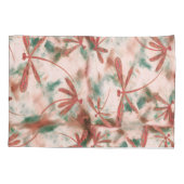 グリーンスプラッシュにブロンズのトンボ 枕カバー (裏面)