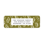 グリーンスプリグスボタニカル差出人住所ラベル ラベル (正面)