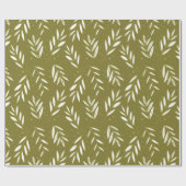 グリーンスプリング植物模様包み紙 ラッピングペーパー (フラット)