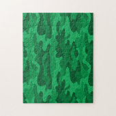 グリーンスペインのモノカラー迷彩柄 ジグソーパズル (縦)