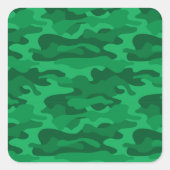 グリーンスペインのモノカラー迷彩柄 スクエアシール (正面)