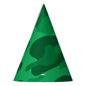 グリーンスペインのモノカラー迷彩柄 パーティーハット (左)