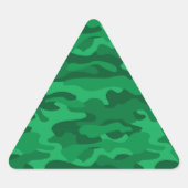 グリーンスペインのモノカラー迷彩柄 三角形シール (正面)