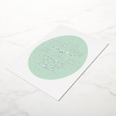 グリーンスペックルトエッグイースター狩りパーティの招待状 箔シーズンカード (回転した状態)