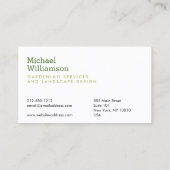 グリーンスペードガーデニングサービス名刺 名刺 (裏面)