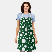 グリーンスポットエプロン エプロン (着用した状態)