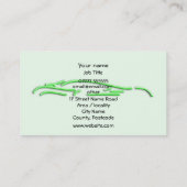 グリーンスポーツカーロゴ、ネオングローエフェクト 名刺 (裏面)