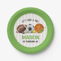 グリーンスポーツサッカーバスケットボールバースデーパーティー