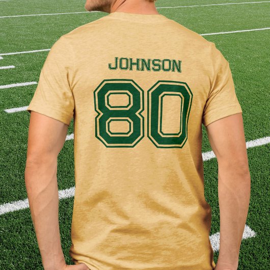 グリーンスポーツチーム名前をカスタムする、番号、チームイエロー トライブレンドＴシャツ