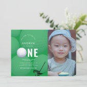 グリーンスポーツフォトゴルフ1st誕生日パーティー 招待状 (スタンド正面)