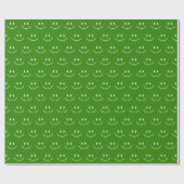 グリーンスマイルパターン包装紙 ラッピングペーパー (フラット)