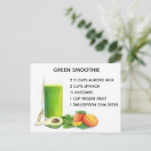 グリーンスムージーレシピ健康栄養ビーガン ポストカード (スタンド正面)