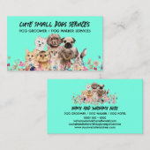 グリーンスモールドッグスグルーミングブティックペットシッター 名刺 (正面/裏面)