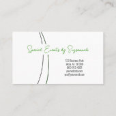 グリーンスライバフェイクグリッターフォトQRプロフェッショナル 名刺 (裏面)