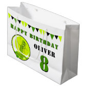 グリーンスライムおもしろいモンスターキッド誕生日 ラージペーパーバッグ (正面アングル)