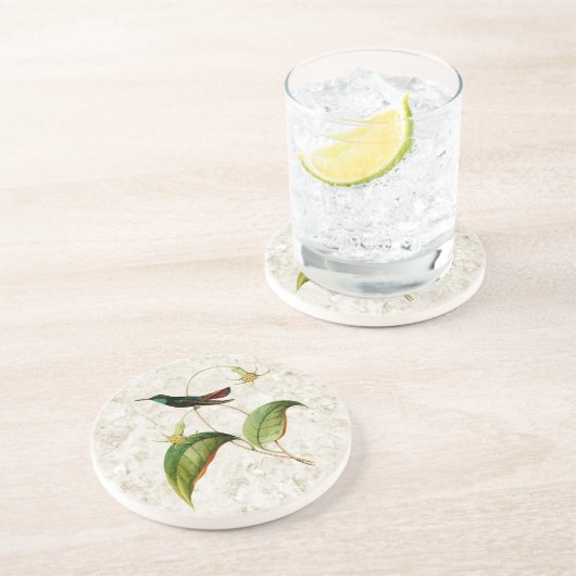 グリーンスロートマンゴーハミングバードサンドストーンコースター コースター (側面)