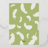 グリーンスワンベビーフォイル招待状 箔招待状 (裏面)