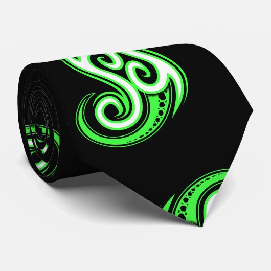 グリーンスワールデザインタイ ネクタイ (ロール)