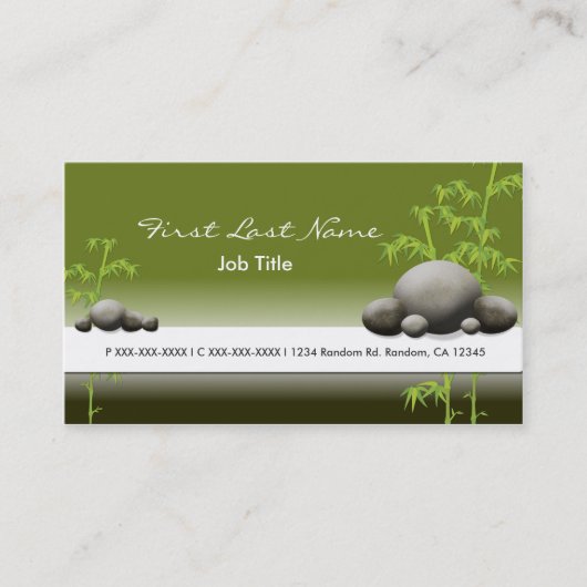 グリーンズバンブーロックスパ名刺 名刺 (正面)