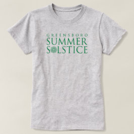 グリーンズボロサマー至シンプルグリーンオングレー Tシャツ