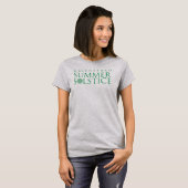 グリーンズボロ夏至のシンプルなグレーTシャツ Tシャツ (正面フル)