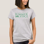 グリーンズボロ夏至のシンプルなグレーTシャツ Tシャツ (正面)