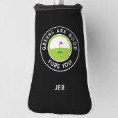 グリーンズ アー グッド フォー ユー モノグラム パター ゴルフヘッドカバー (回転90)