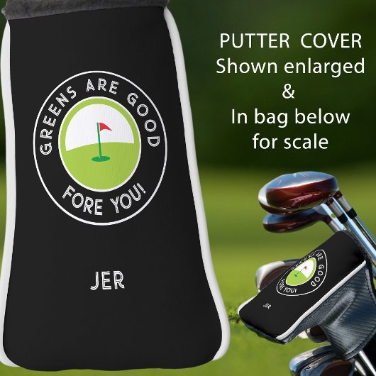 グリーンズ アー グッド フォー ユー モノグラム パター ゴルフヘッドカバー