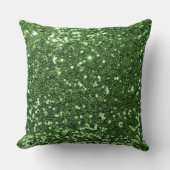 グリーンセクフェイクイングリッター装飾用クッション クッション (正面)