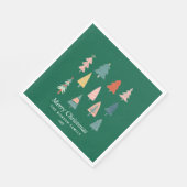 グリーンセモダンットオブクリスマスツリーズホリデー スタンダードランチョンナプキン (角)