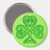 グリーンセライトクローバーアイリッシュマグネット マグネット (正面/裏面)