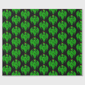 グリーンセルティックドラゴンラッピング紙 ラッピングペーパー (フラット)