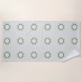 グリーンセレネ開花 ビーチタオル (正面)