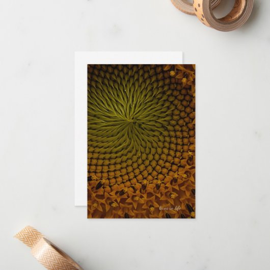 グリーンセンターヒマワリ ノートカード (正面/裏面インサイチュ)