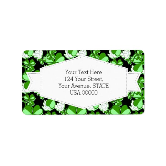 グリーンセントパトリックの日グリーンシャムロックアイルランド ラベル (正面)