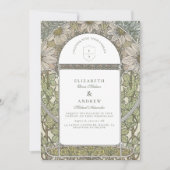 グリーンセージアールヌーボー結婚ズ 招待状 (正面)