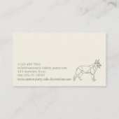 グリーンセージクリームアニマルローポリワイルドドッグ 名刺 (裏面)