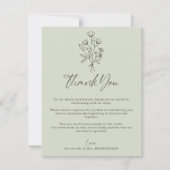 グリーンセージソフトブーケ秋ボホボタニカル サンキューカード (正面)