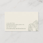 グリーンセージ動物ローポリゴリラモンキー 名刺 (裏面)