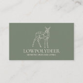 グリーンセージ動物ローポリシカ 名刺 (正面)