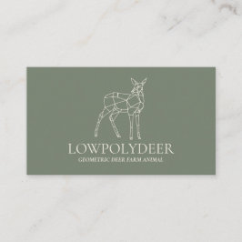 グリーンセージ動物ローポリシカ 名刺