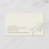 グリーンセージ動物ローポリ農家馬 名刺 (裏面)