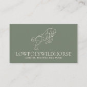 グリーンセージ動物ローポリ農家馬 名刺 (正面)
