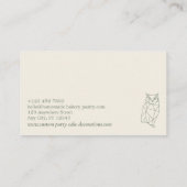 グリーンセージ動物低ポリフクロウ 名刺 (裏面)