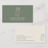 グリーンセージ動物低ポリフクロウ 名刺 (正面/裏面)