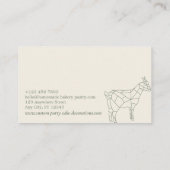 グリーンセージ動物低ポリ農家ヤギ 名刺 (裏面)